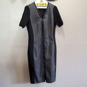 Elie Tahari Two-Tone Zipper Dress